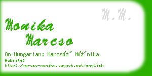 monika marcso business card